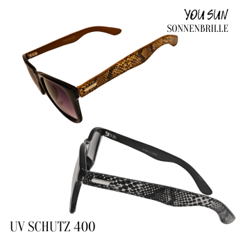 Damen Sonnenbrille  YOU SUN UV-Schutz 400  mit Schlangenhaut-Print