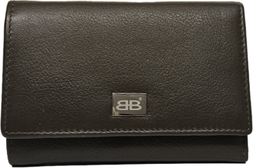 Damenlangbörse mit Überschlag Echtleder RFID