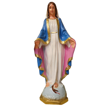 Deko-Figur aus Kunstharz Heilige Maria Weiß/Blau 38cm