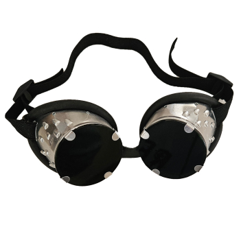 Schutzbrille Stroofbrille aus Stahlblech mit Gläsern Ø 50mm