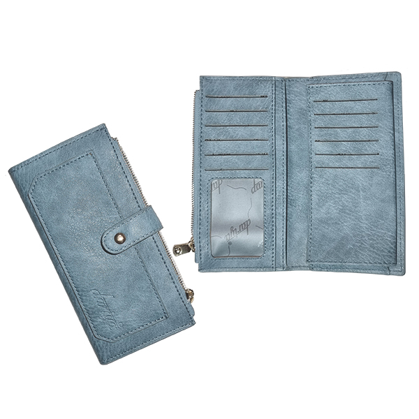 Damen Geldbörse PU aquablau