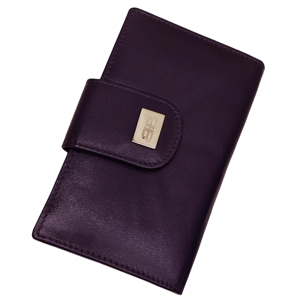 Mittlere Damenbörse mit Überschlag Echtleder