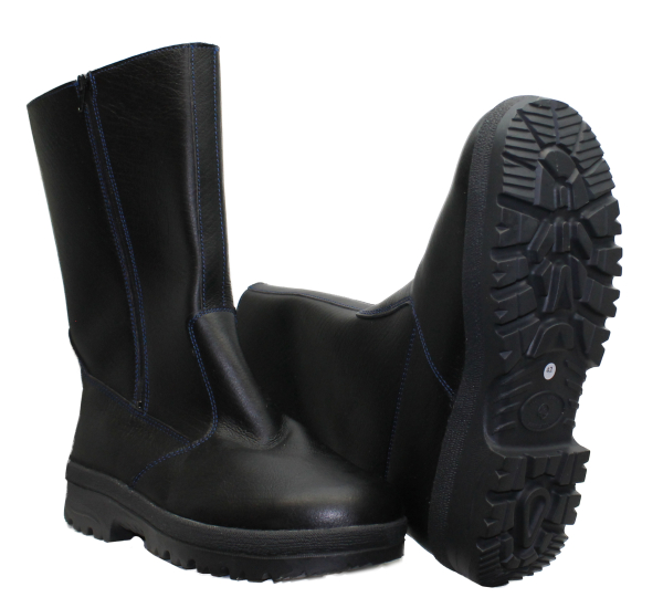 Stiefel mit Pelz S2 Arbeitsschuhe mit Aussenzip echt Leder Kälteschutz Gr: 42