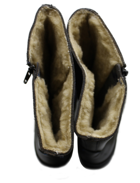 Stiefel mit Pelz S2 Arbeitsschuhe mit Aussenzip echt Leder Kälteschutz Gr: 42