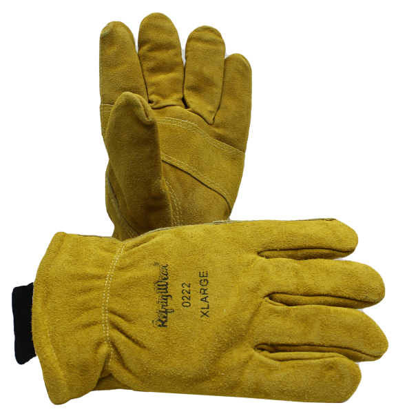 RefrigiWear Fleece-gefütterte Handschuhe 0222 aus Rindsleder mit Faserfüllung Gr. XL